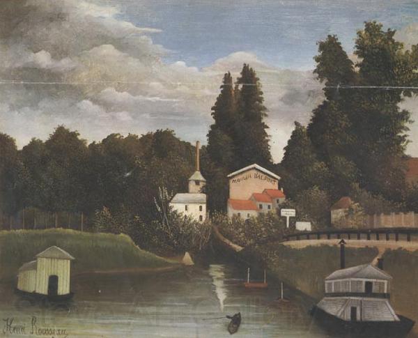 Henri Rousseau Banks of the Marne(Charenton) The Alfort Mill